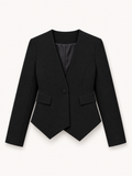 Sculpted Tailored Black Blazer