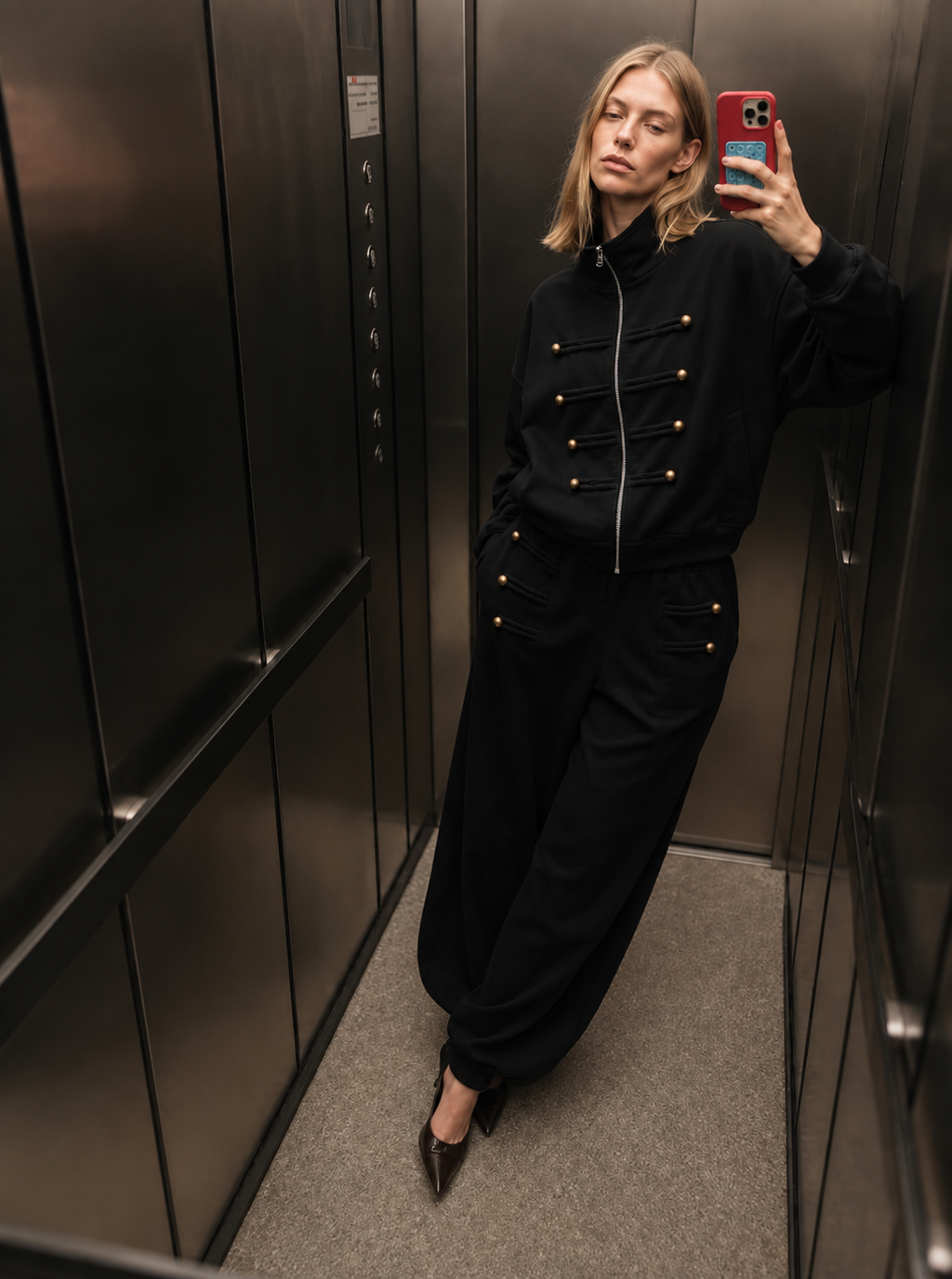 Black Utility Bomber Jacket