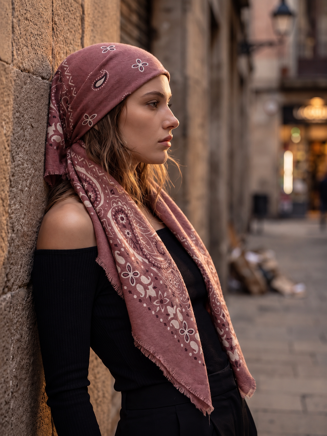 Ornate Paisley Fringe Scarf