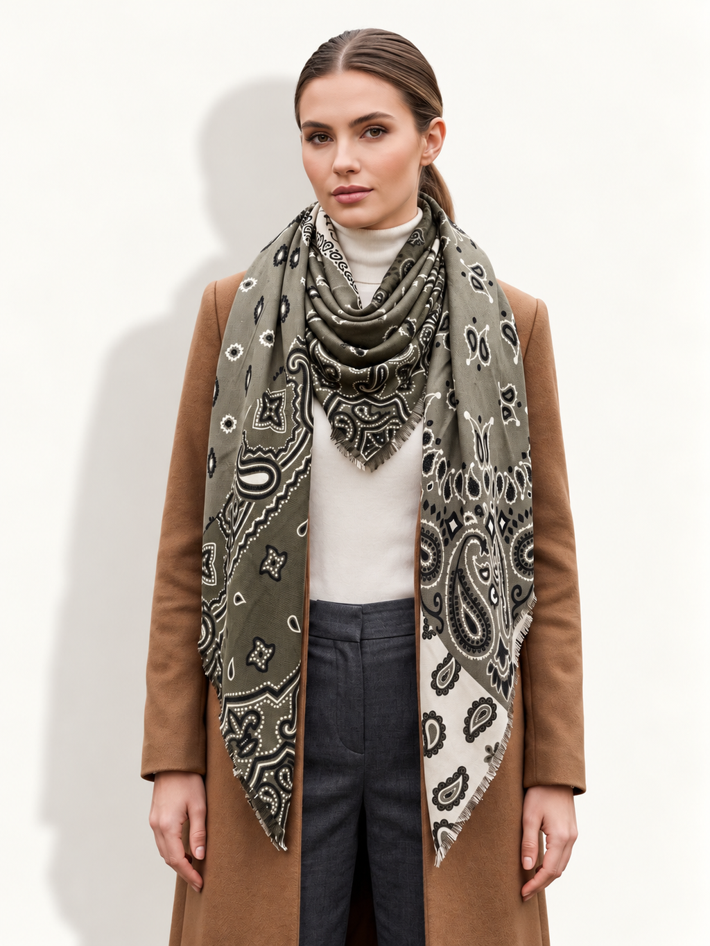 Patchwork Paisley Print Scarf