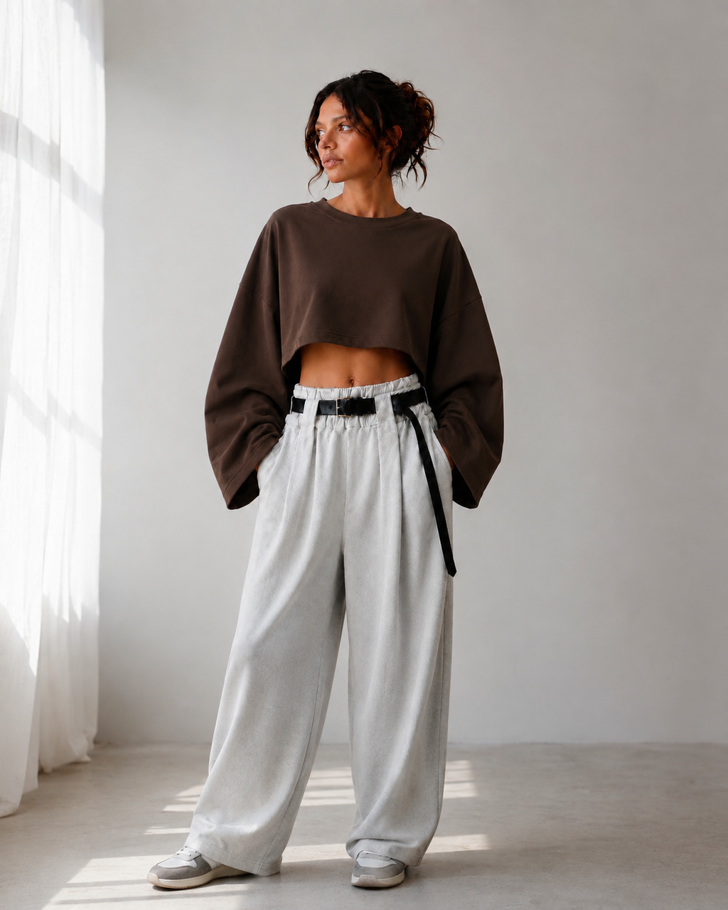 Lightweight Essential Brown Sweatshirt