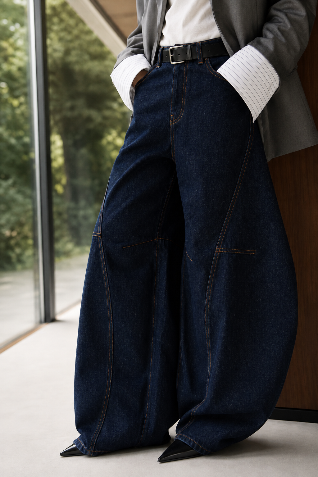 Indigo Statement Balloon Jeans