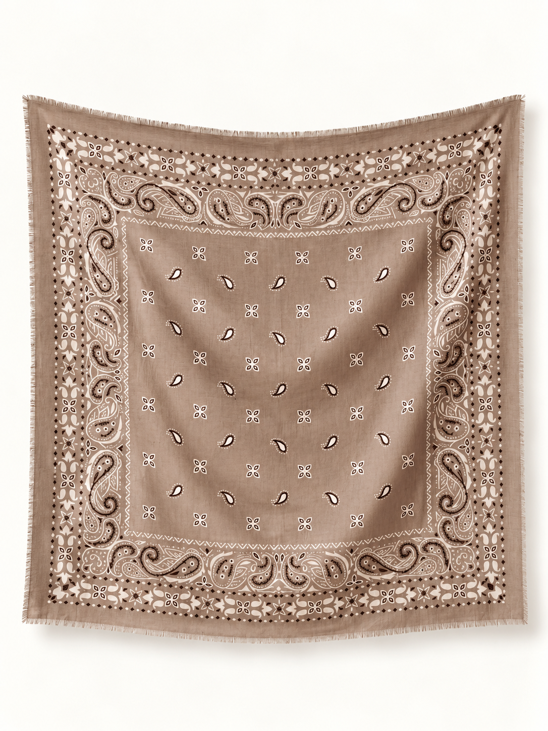Ornate Paisley Fringe Scarf