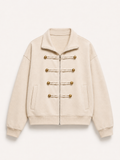 Ivory Utility Bomber Jacket