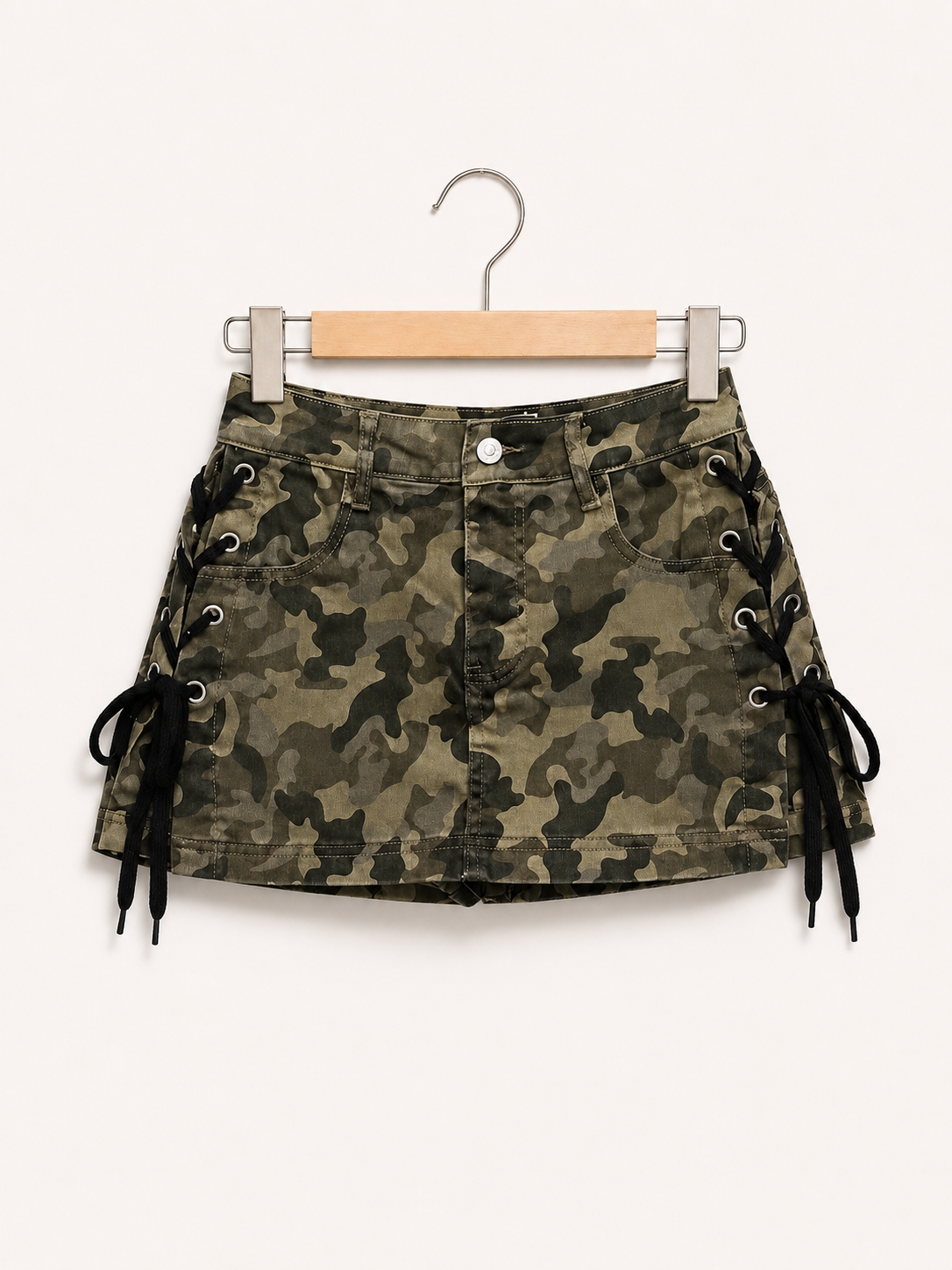Camo Rebel Lace-Up Mini Skort