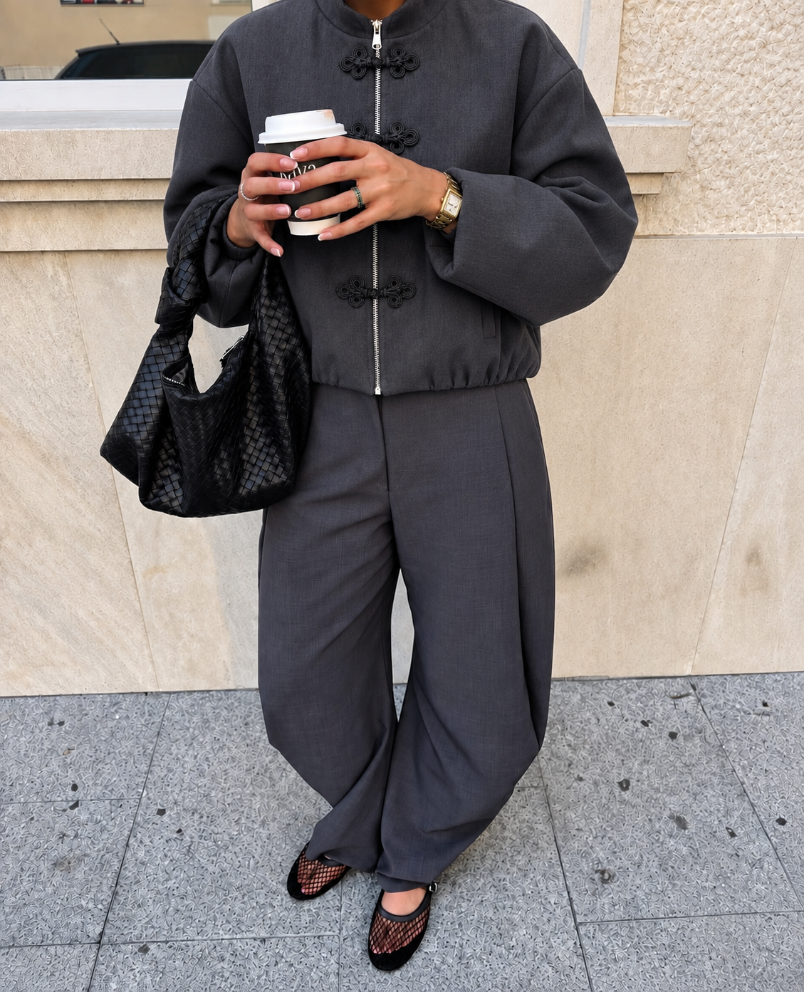 Grey Tailored Trousers