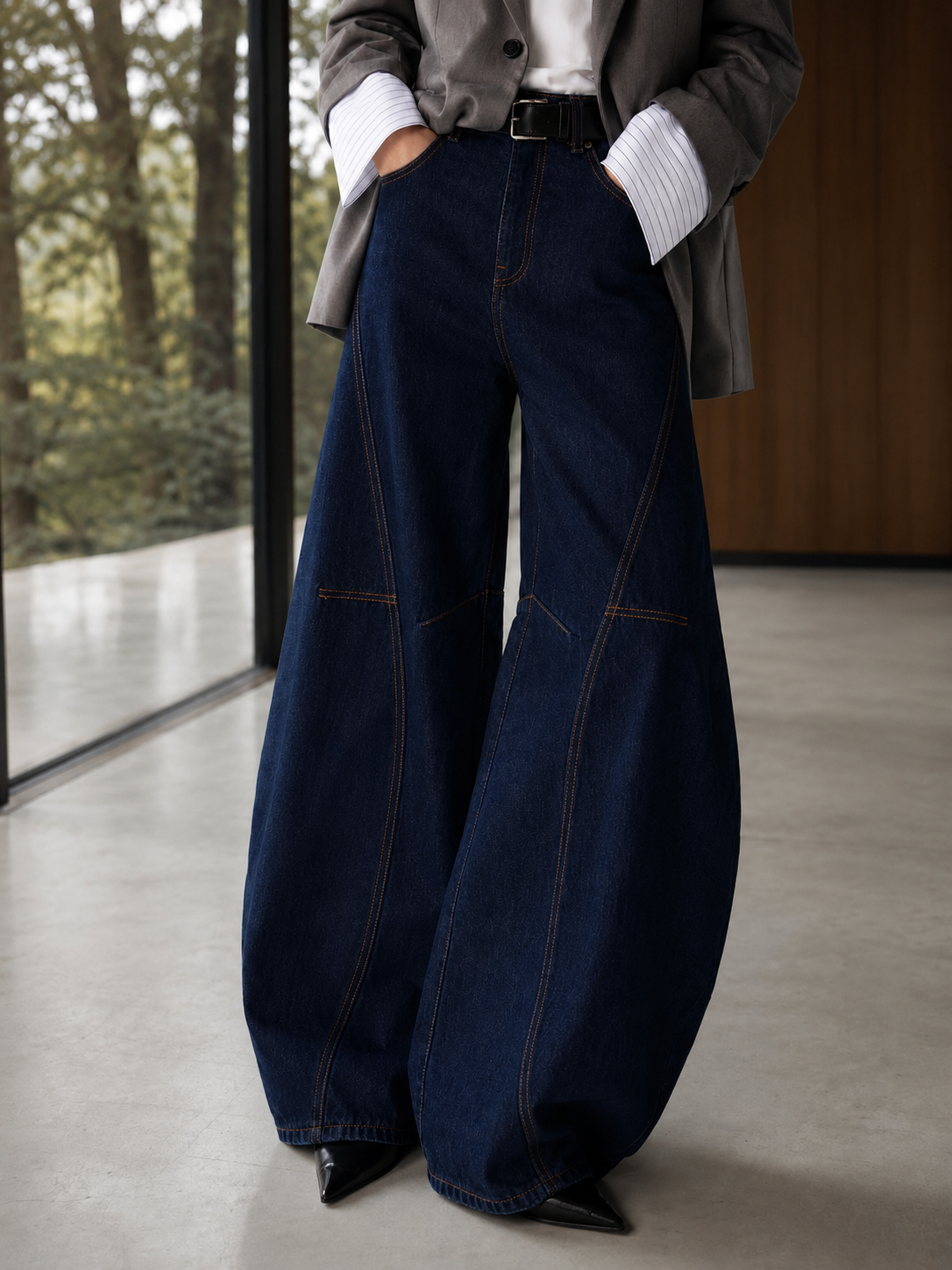 Indigo Statement Balloon Jeans