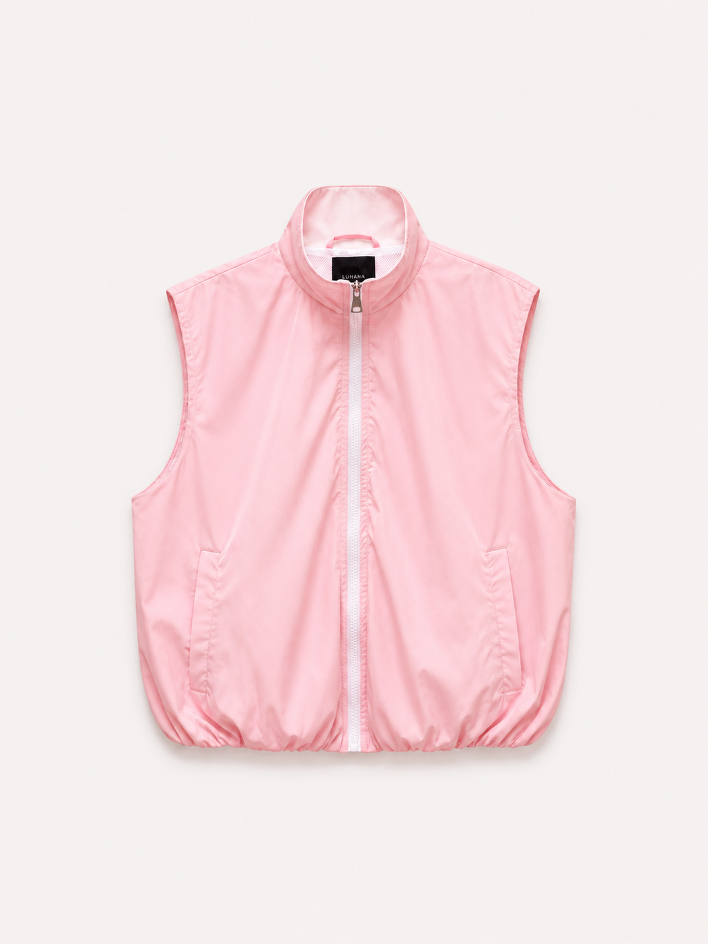 Blush Pink Lightweight Zip Vest