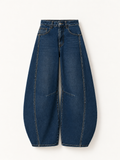 Indigo Balloon-Leg Jeans