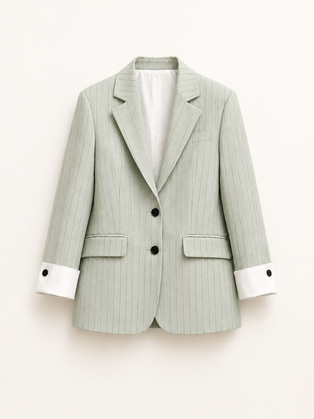 Mint Pinstripe Blazer