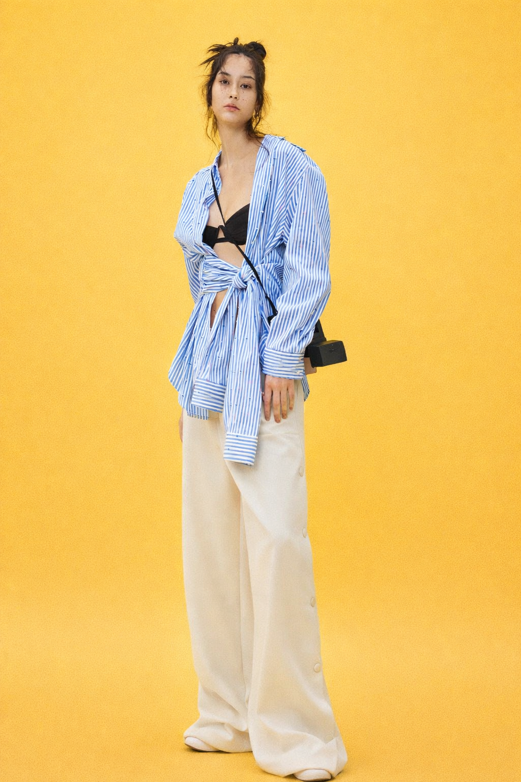 Cream Button Up Pants