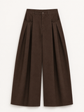 Brown Utility Wide-Leg Trousers