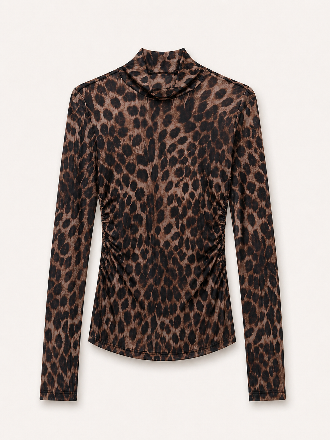 Leopard Print Mesh Top