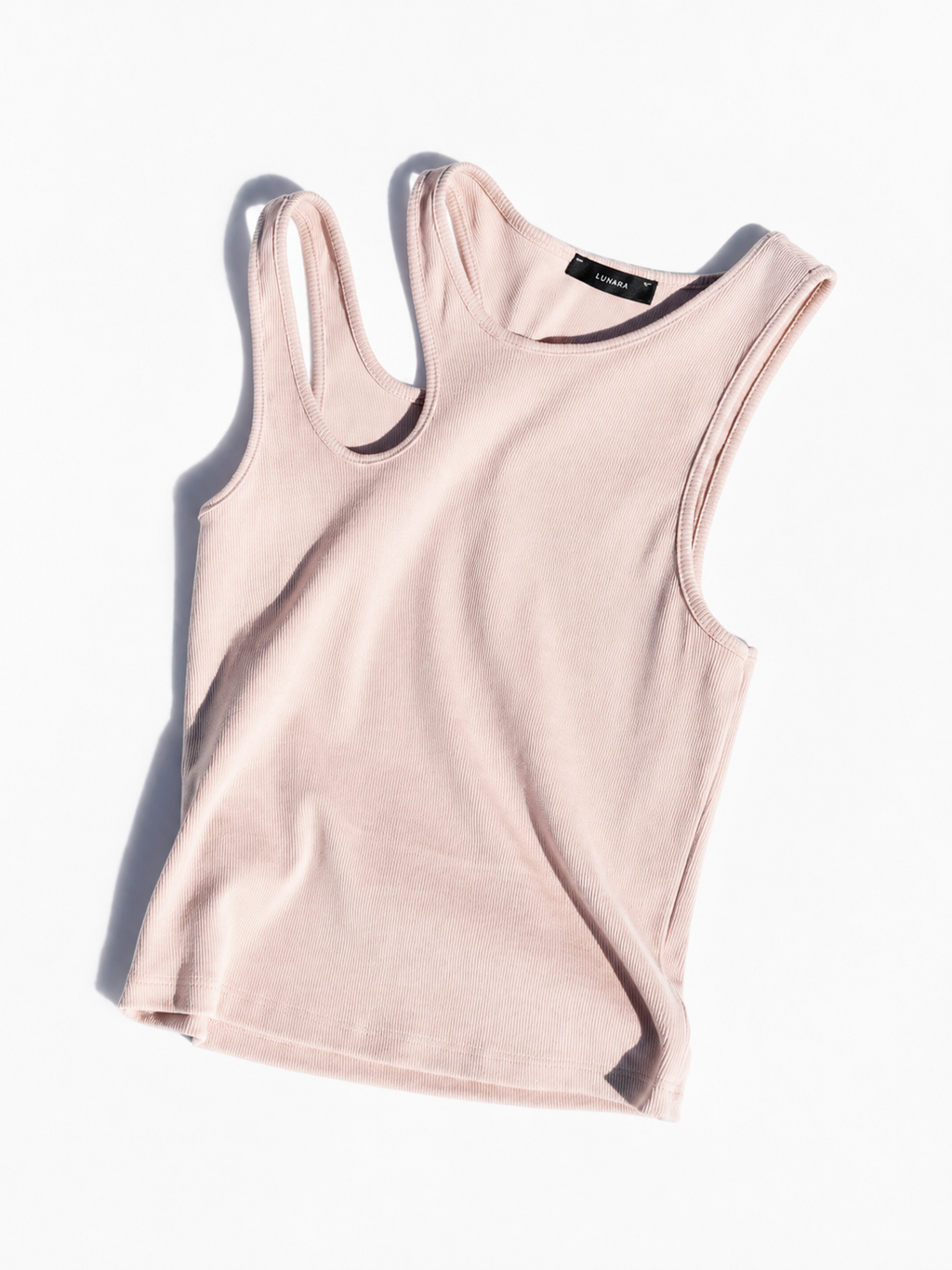Asymmetric Cutout Ribbed Tank Top