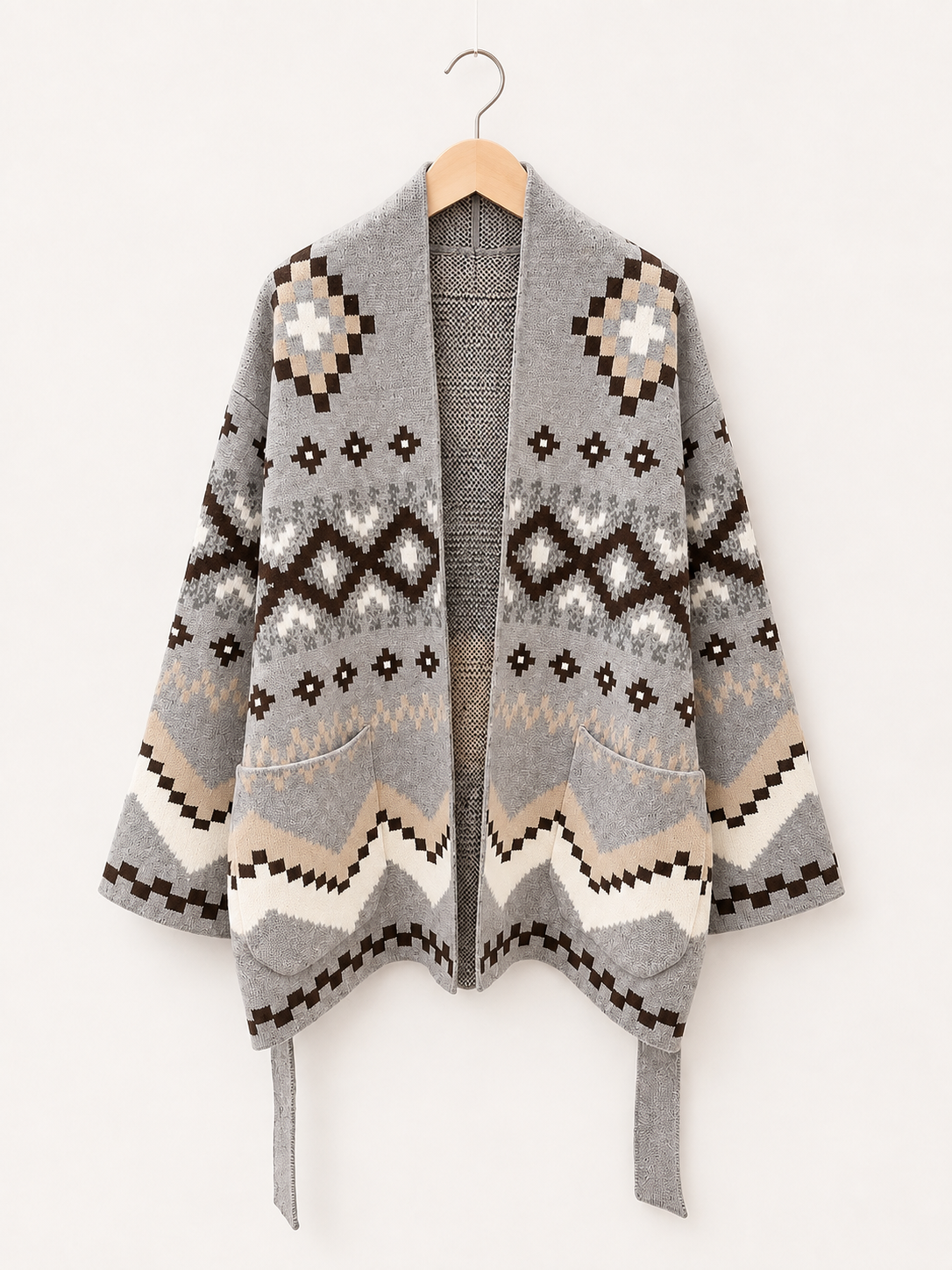 Patterned Knit Cardigan