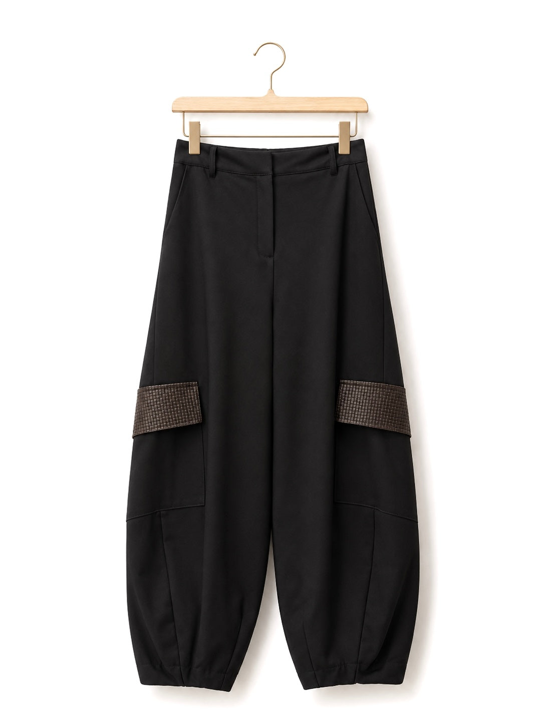 Noir Brown-Woven Panel Cargos