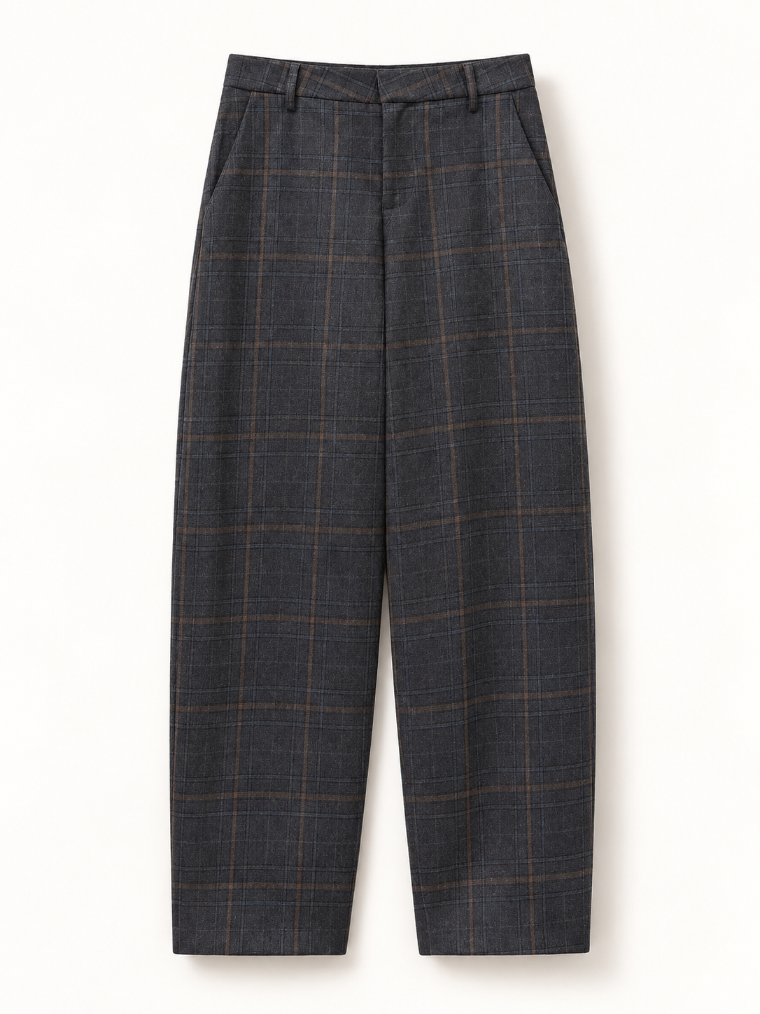 The Brown Harper Plaid Trousers