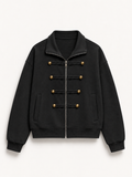 Black Utility Bomber Jacket