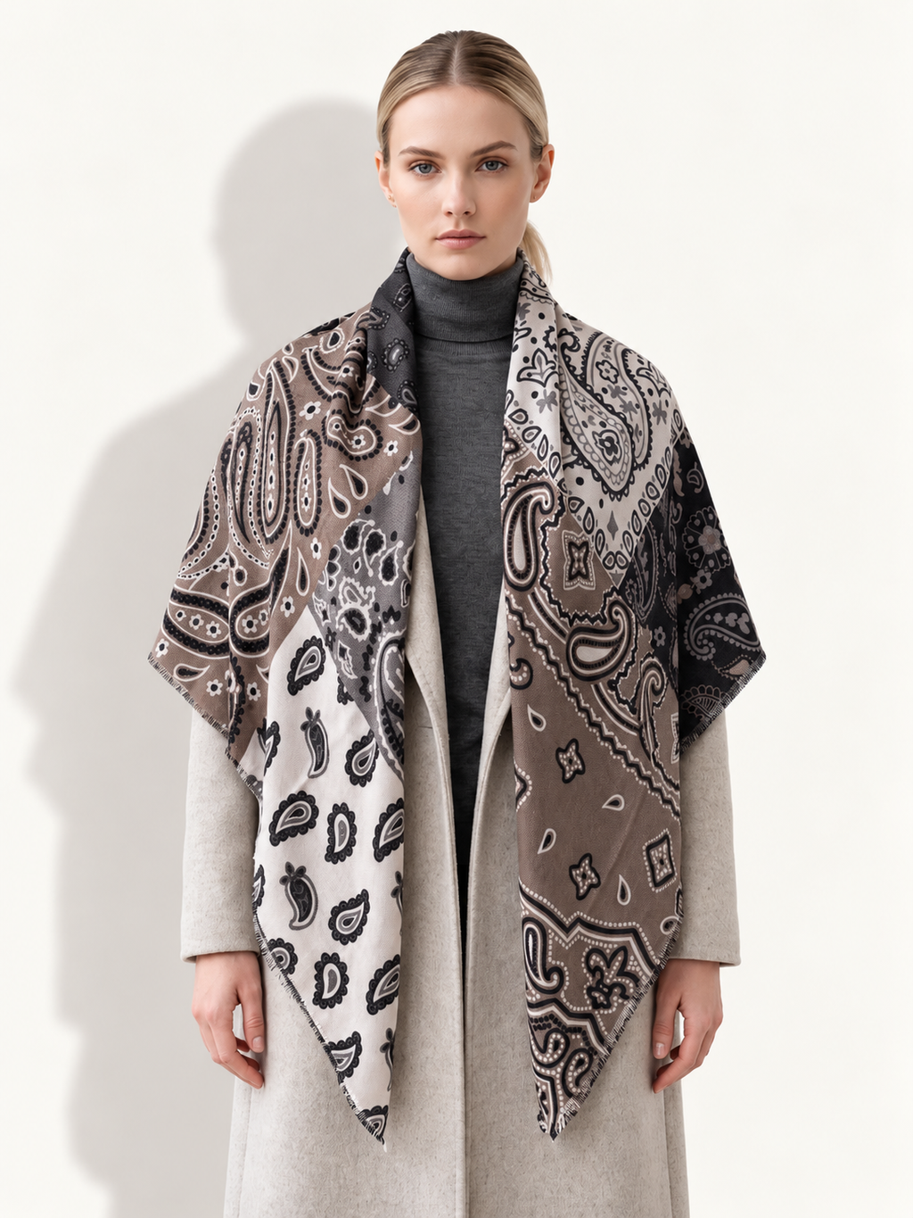 Patchwork Paisley Print Scarf