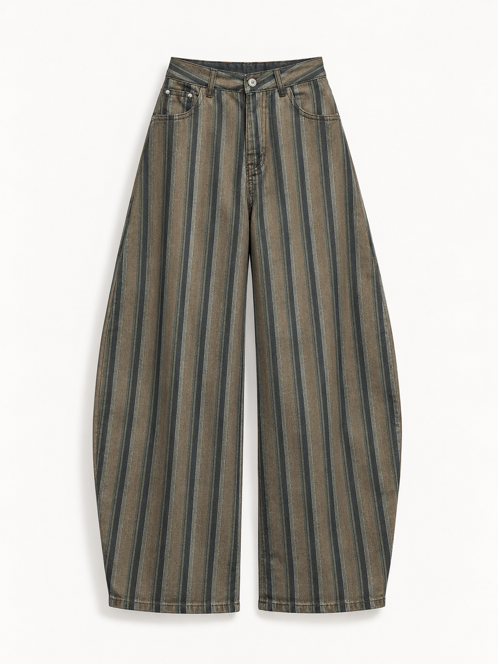 Mocha & Charcoal Stripe Jeans