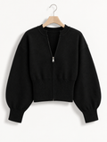The Noir Zip-Up Knit