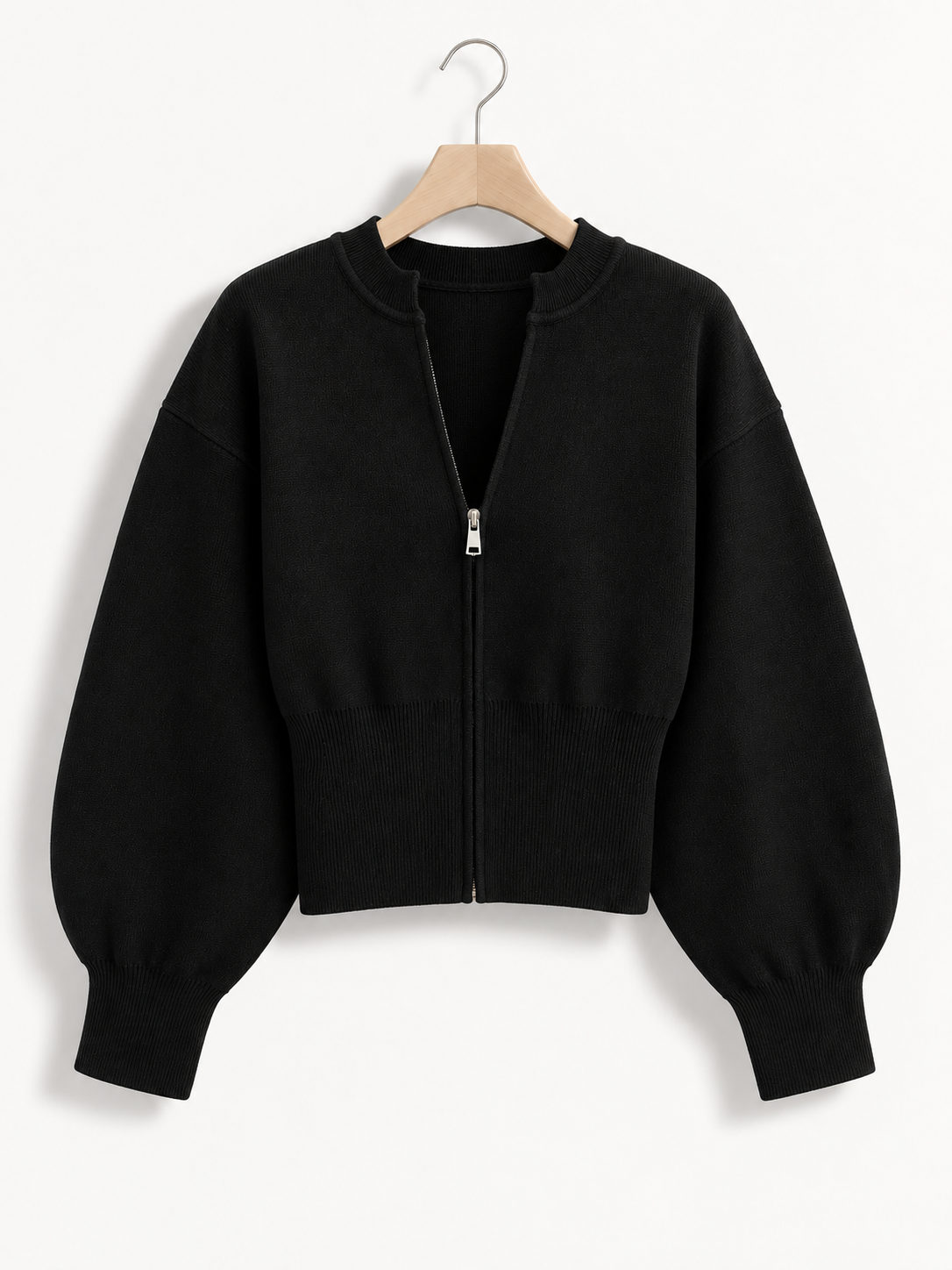 The Noir Zip-Up Knit