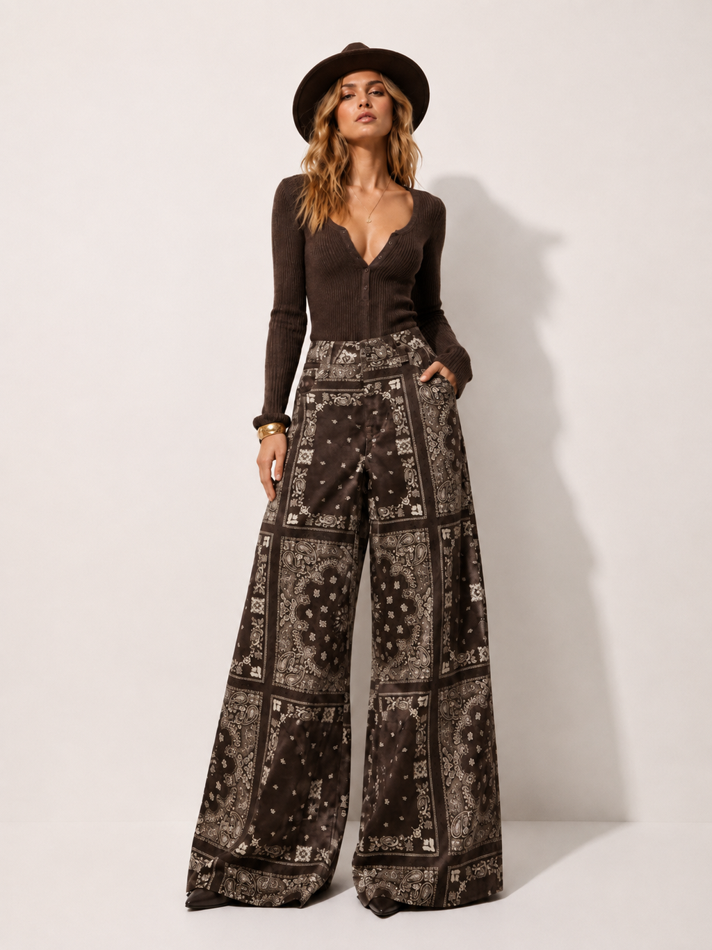 Bandana Rebel Wide-Leg Pants