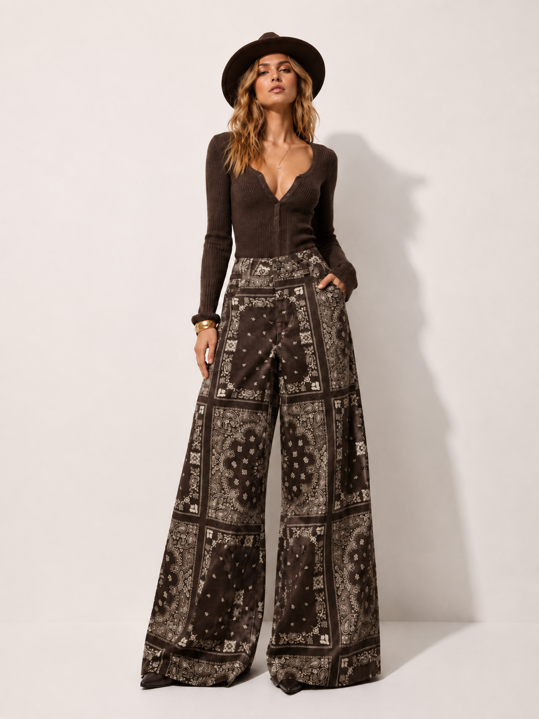Bandana Rebel Wide-Leg Pants
