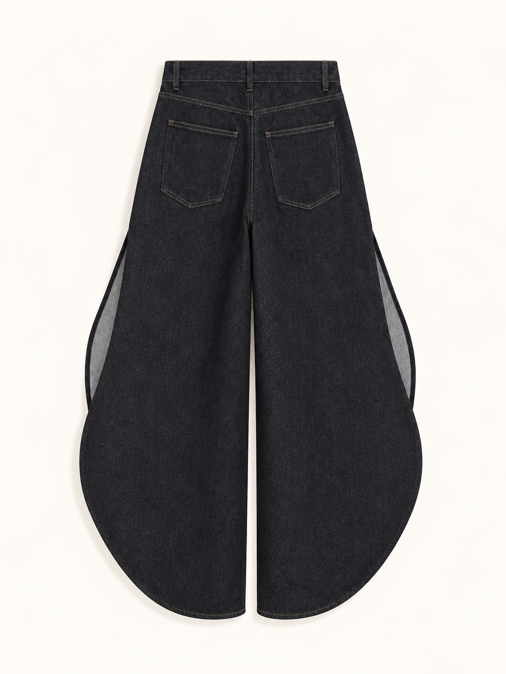 Black Curve Panel Jeans