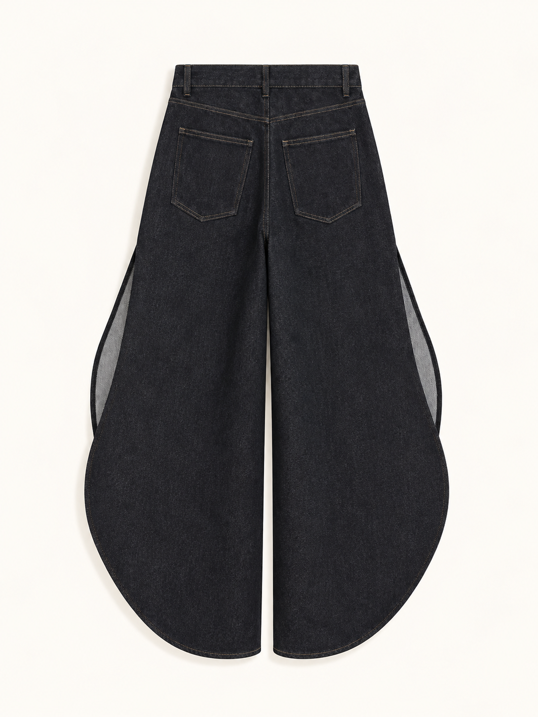 Black Curve Panel Jeans