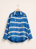 Playful Tie-Dye Embroidered Shirt