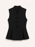 Midnight Chinese-Collar Top