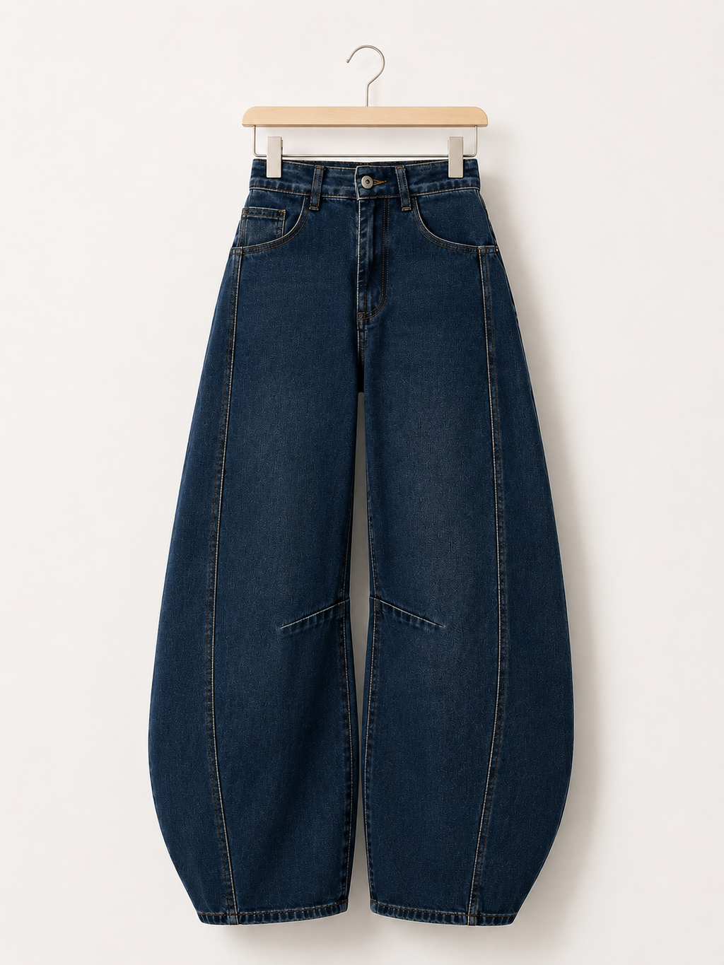 Indigo Balloon-Leg Jeans