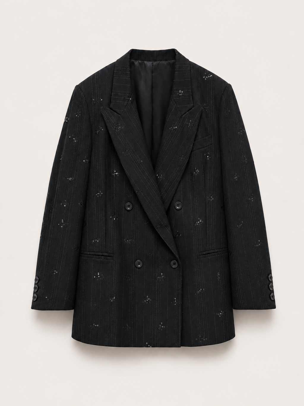 Midnight Pinstripe Blazer