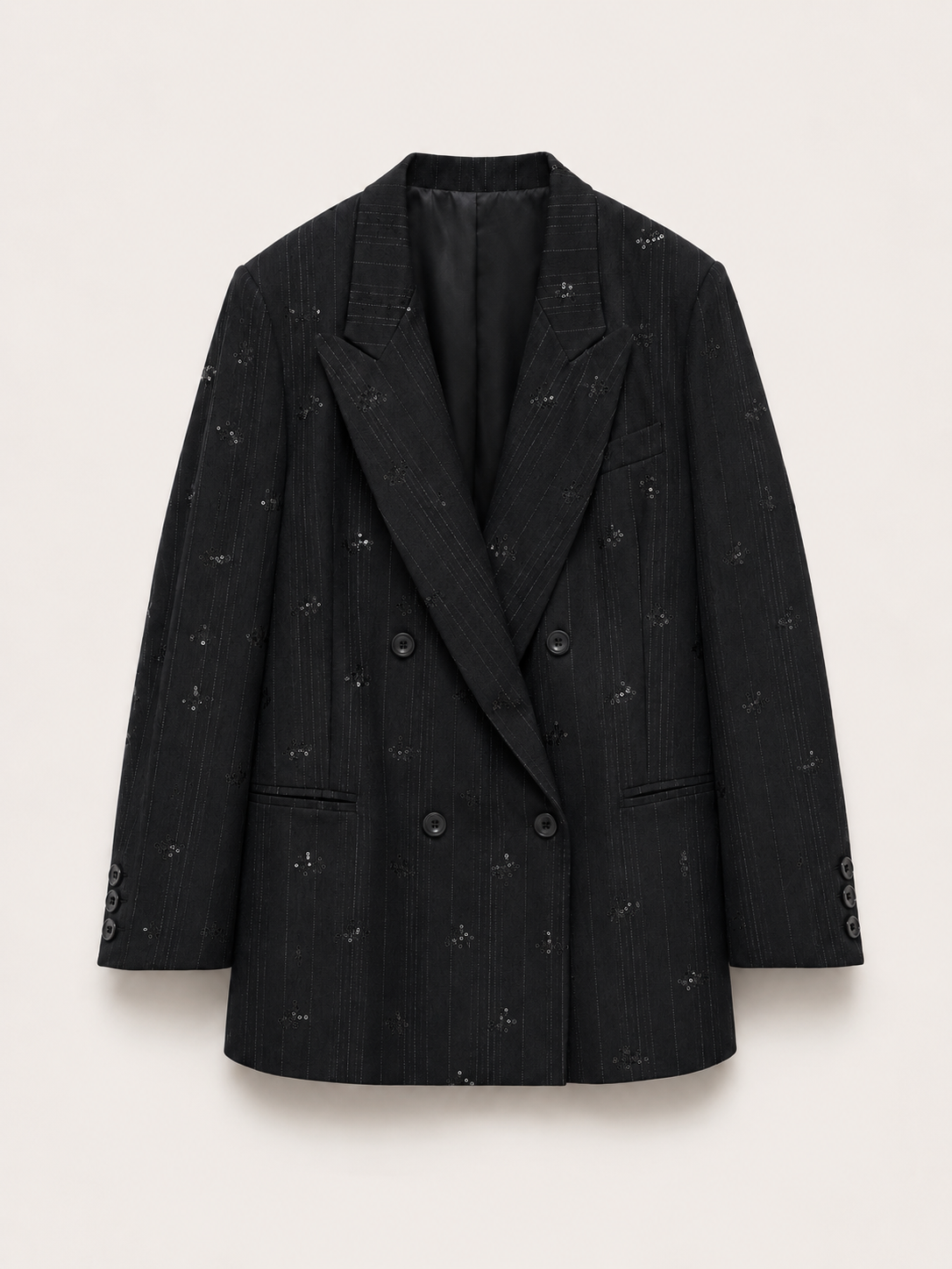 Midnight Pinstripe Blazer