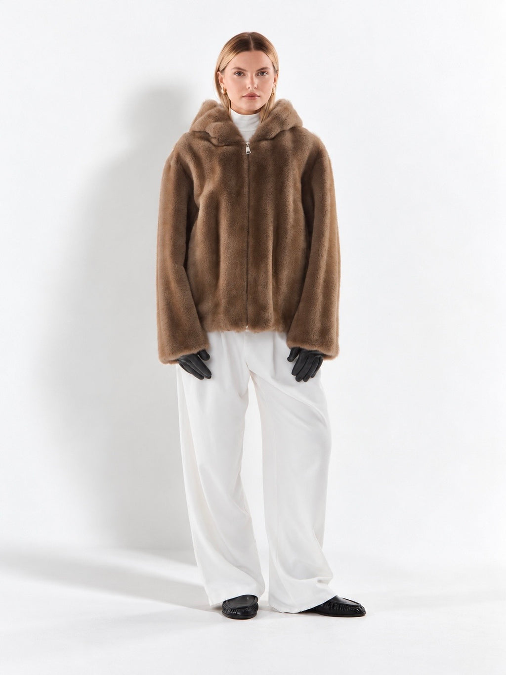 Sable Fur Hooded Jacket