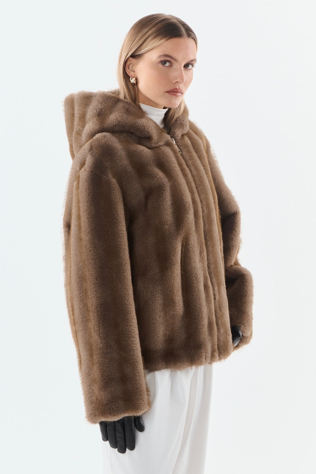 Sable Fur Hooded Jacket