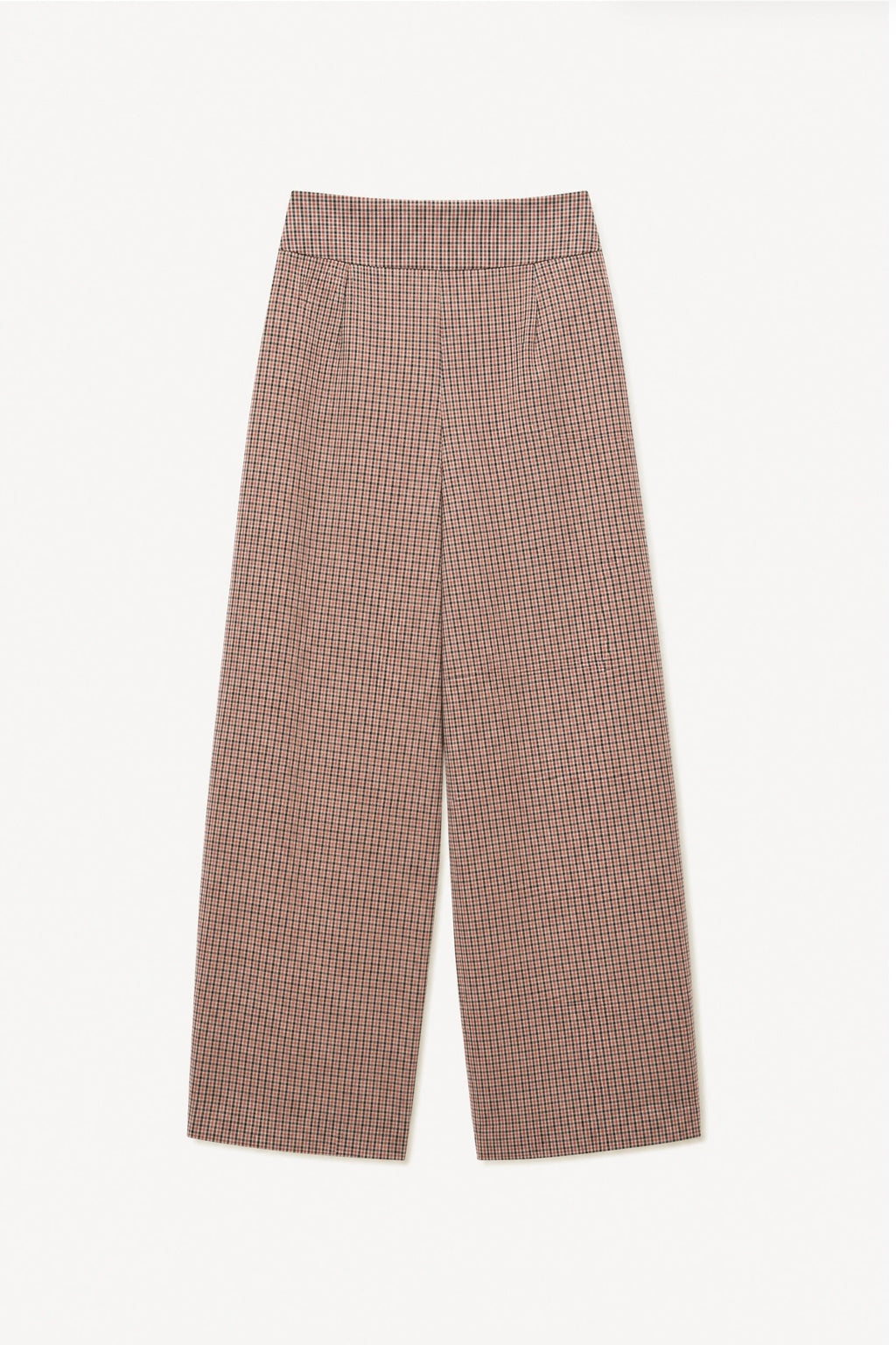 Checked Wide-Leg Trousers