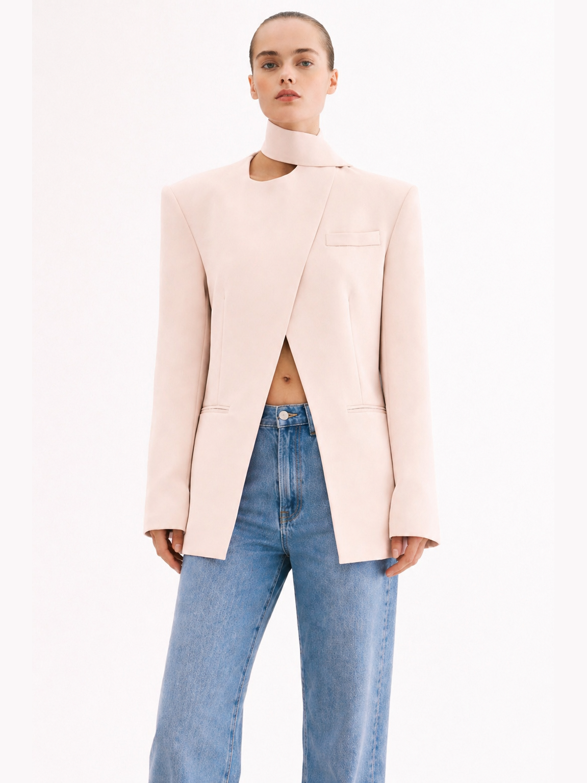 Minimalist Cut-Out Blazer